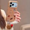 Autumn and Winter Small Animals for Apple 17 Mobile Phone Case 15/14 Leather for Redmi K80 Protective Cover Brown 16 High-end