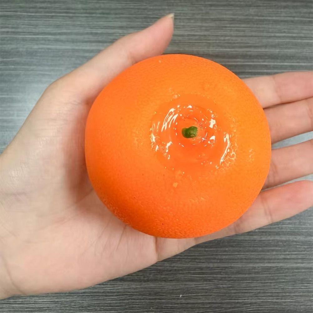 Moldable Squishy Crunchy Handmade Blocks Filled Fidget Creative Orange Squeeze Toy Xmas Gift