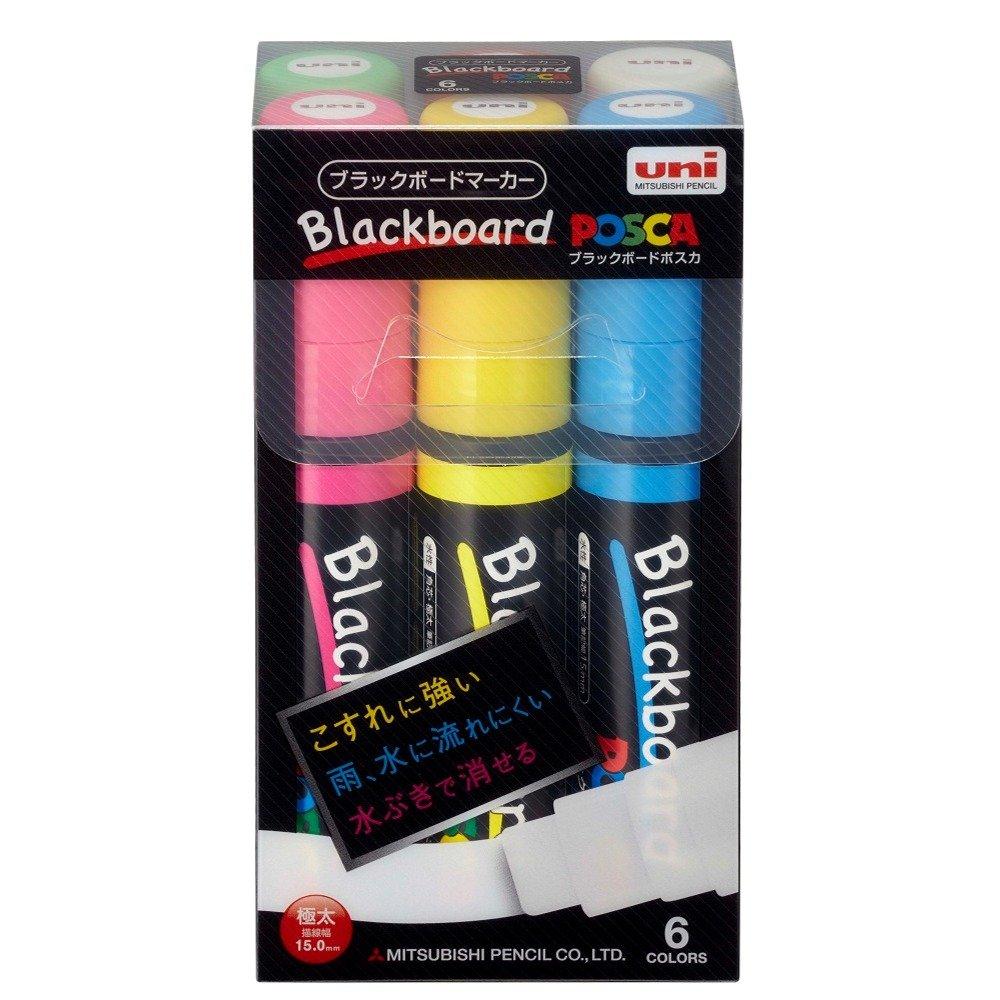 uni Mitsubishi Pencil Blackboard Posca Extra Thick 6 Colors PCE50017K6C Water-based Pen,