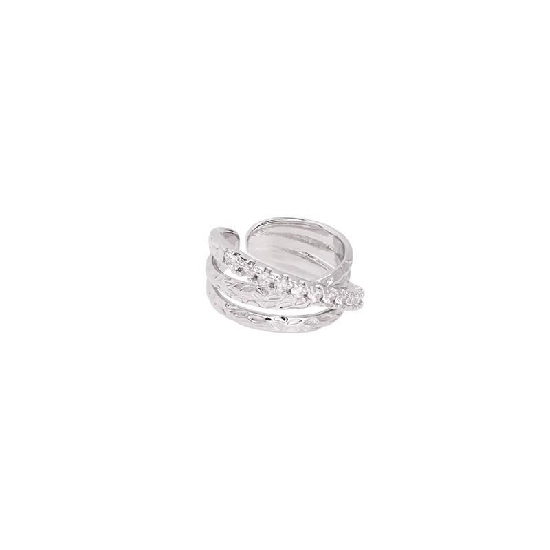 Diamond-Encrusted Multi-Layer Zir*****Pen Ring, Women'S Light Luxury Niche Design, Personalized High-End Index Finger Ring.