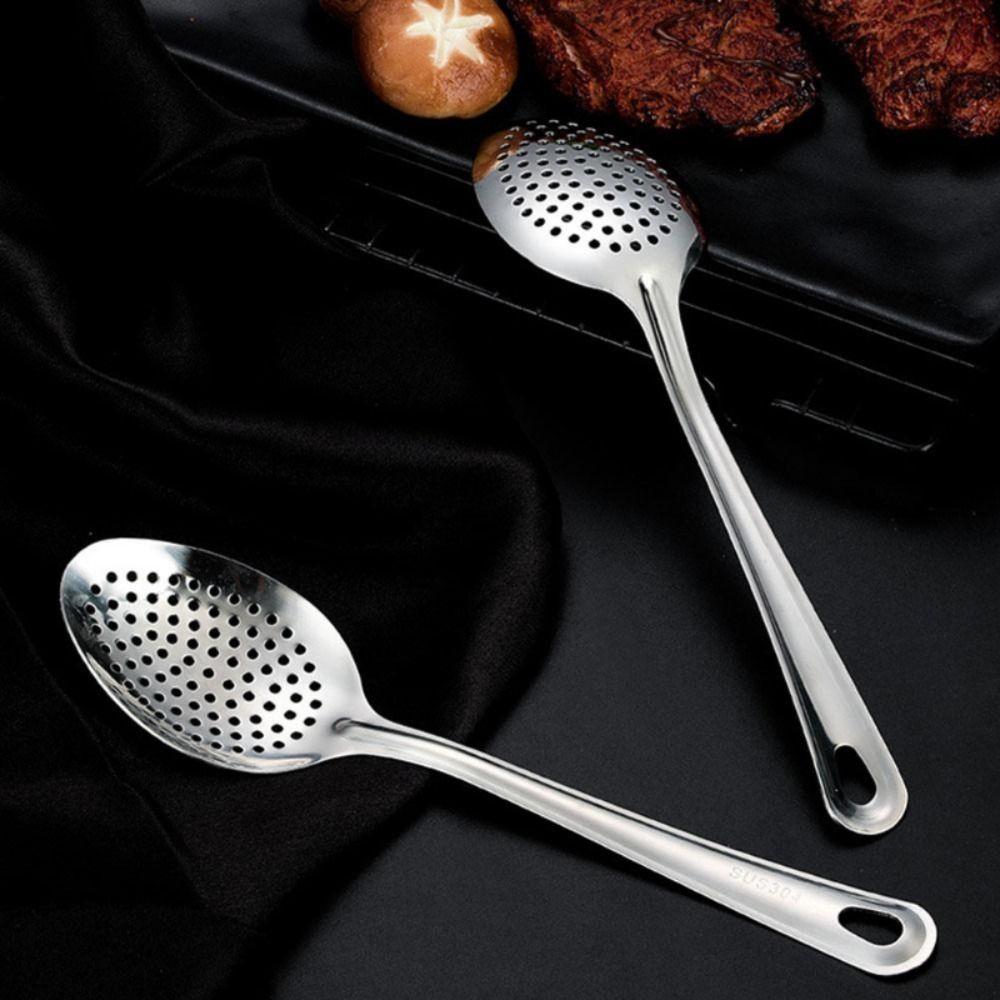 Perforated Strainer Spoon 304 Stainless Steel Serving Spoon Quality Colander Spoon Kitchen