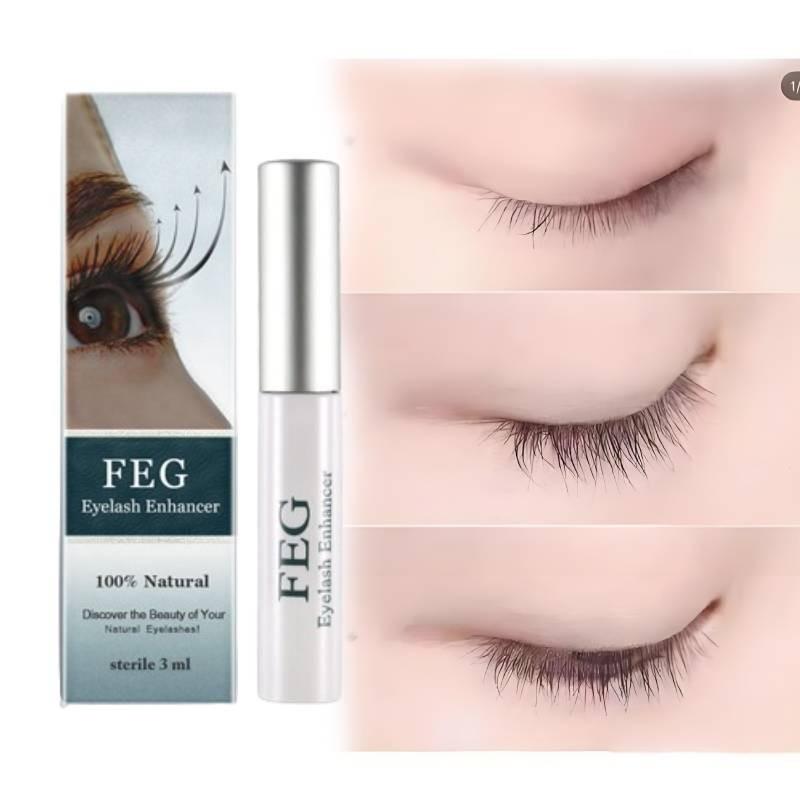 Feg Eyelash And Eyebrow Growth Serum For Lengthening And Thickening With Elegant Silver Packaging