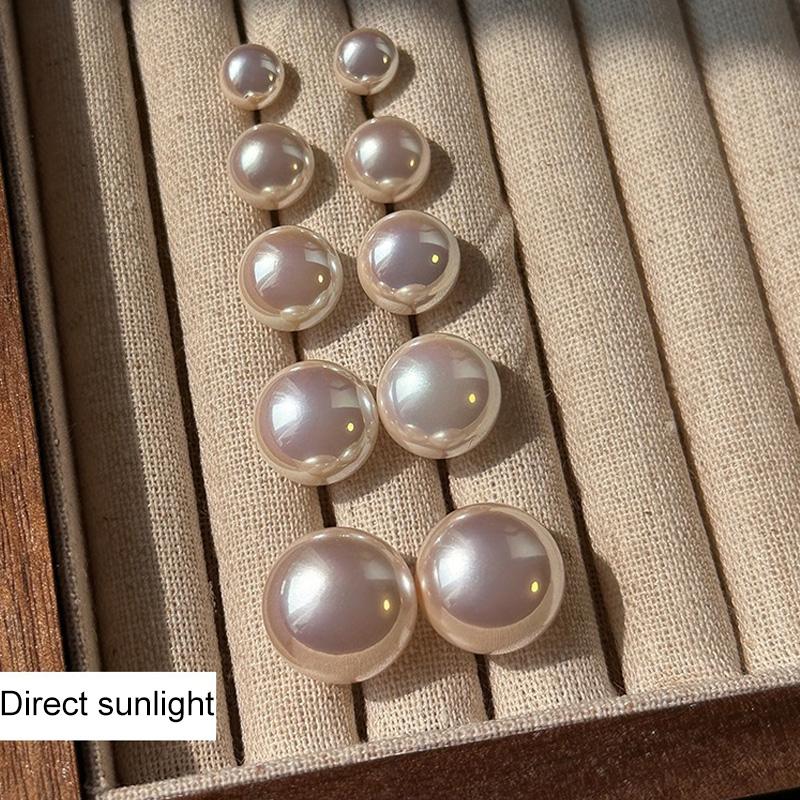 1 пара аксессуаров для ушей Элегантные женские серьги-пусеты из искусственного жемчуга Модные плоские серьги-пусеты для девочек