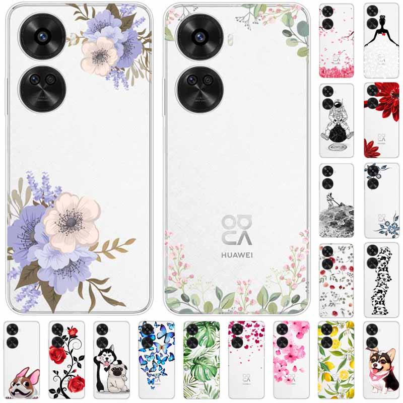 Чехол для Huawei Nova 12 SE, чехол для телефона в стиле Soft Girl, противоударный чехол для Huawei Nova 12SE, BNE-LX1, прозрачный силикон TPU