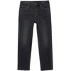 JACK&JONES Men's Fleece-Lined Loose Straight-Leg Washed Denim Jeans