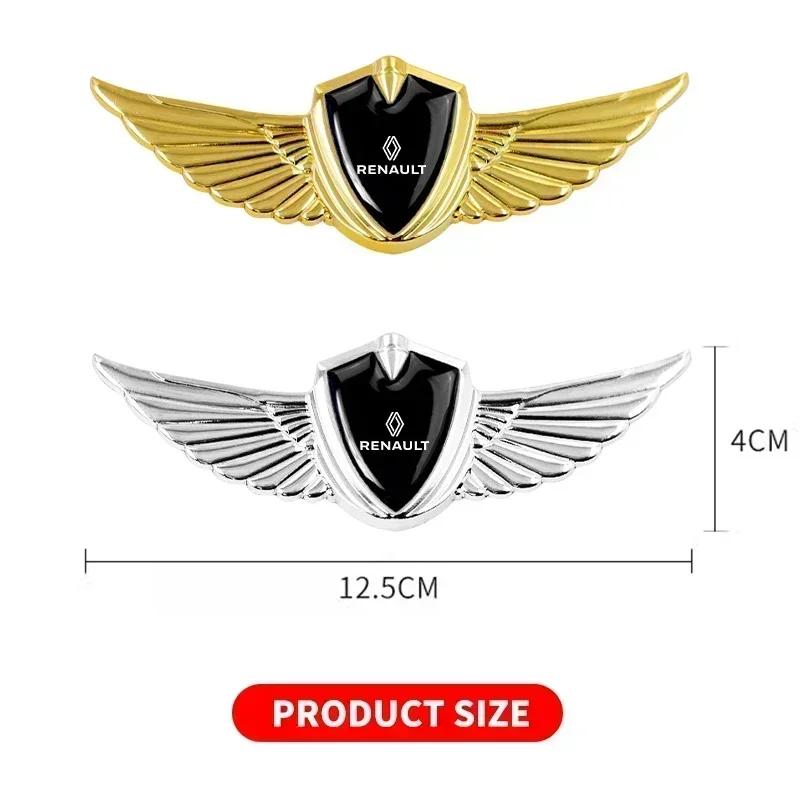 3D Wings Styling Metal Car Emblem Sticker Auto Accessories For Renault DACIA Scenic Loguna Twingo Symbol Fluence Espace Clio HH42