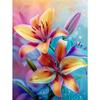 5d DIY Diamond Painting Cross Stitch Colorful Lily Flower Diamond Embroidery Mosaic Full Round Drill Home Decor