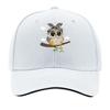 Cute Leopard Bow Owl Sitting On Branch Sandwich Baseball Cap Unisex Women Sun Cap Outdoor Workouts Hat
