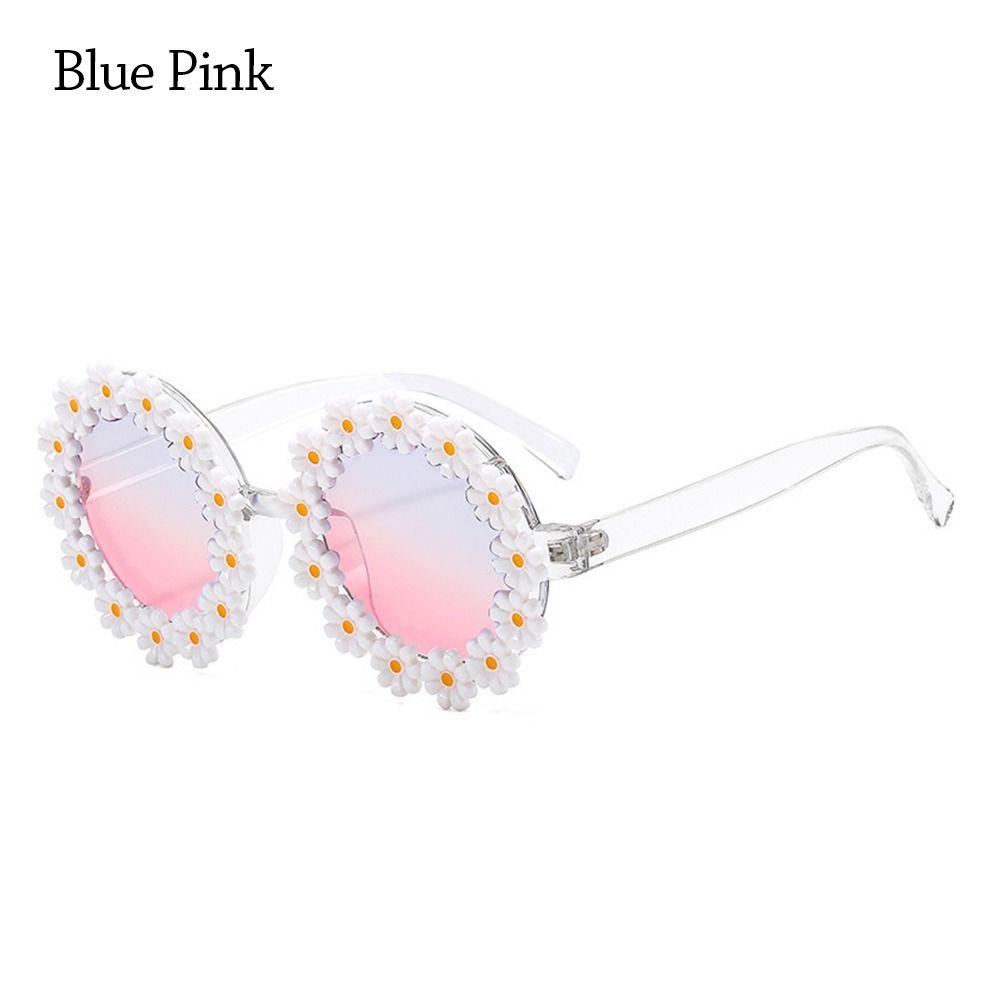 Fashion Disco Party Flower Sun Glasses Round Frame Daisy Sunglasses for Women Shades