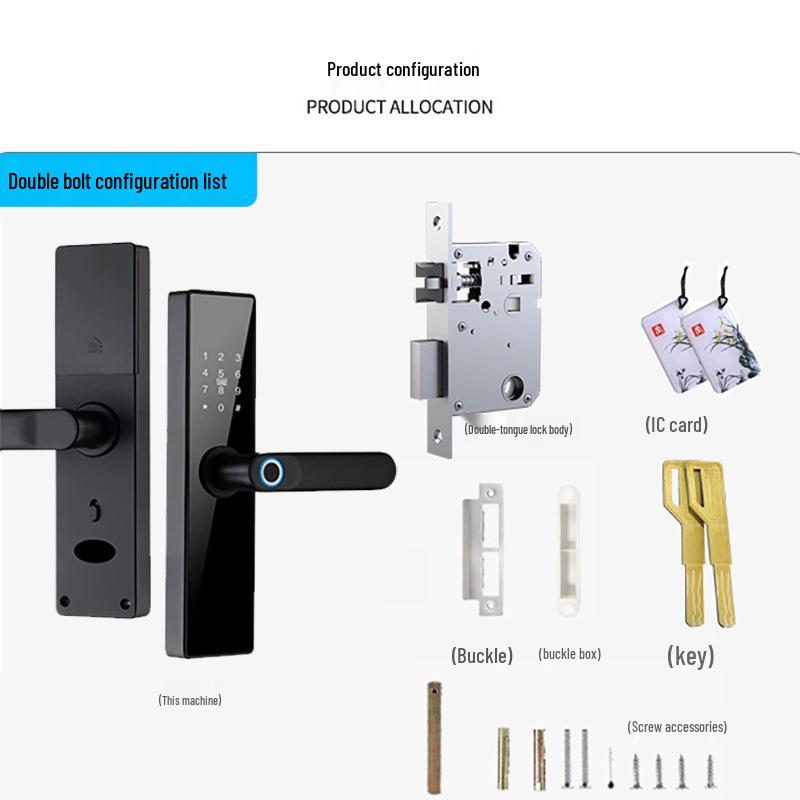 Многоязычный умный дверной замок с отпечатком пальца и дизайном граффити