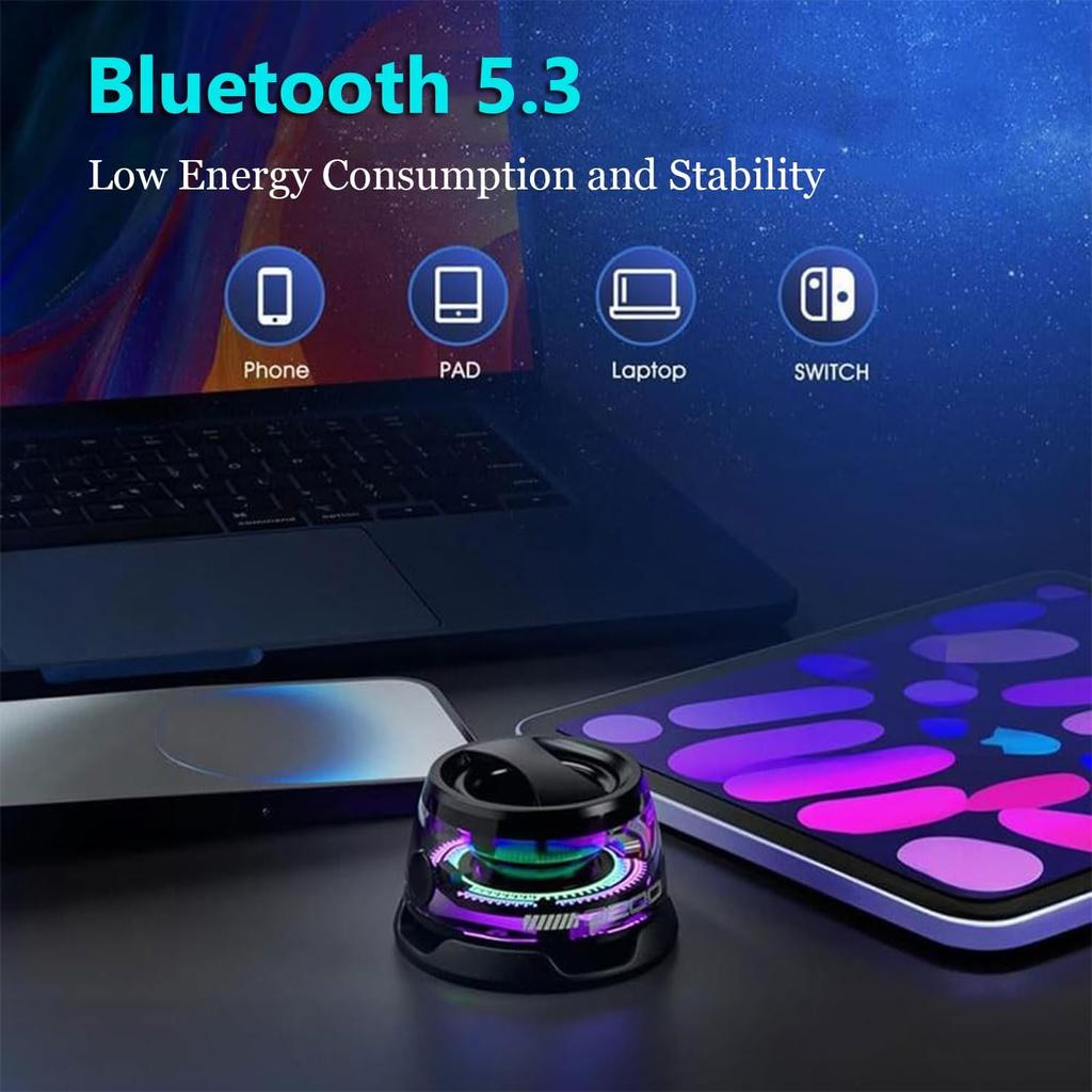 Multifunctional Magnetic Bluetooth Speaker with RGB Light,Wireless Waterproof Magnetic Speaker for Phones,Tablets,Laptops and Switch,6-7H Playtime