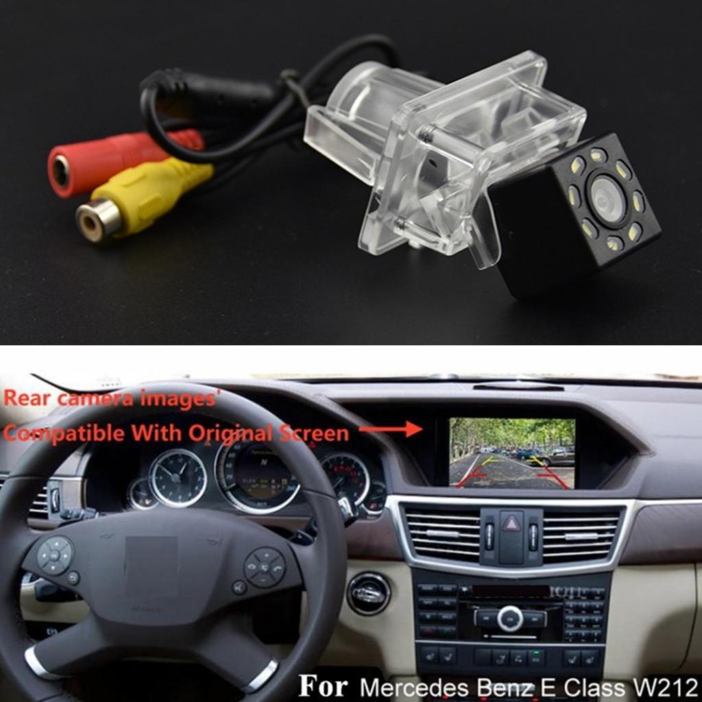 Автомобильная 8LED камера заднего вида для парковки для Mercedes Benz C Class W204 C300 C350/63 AMG