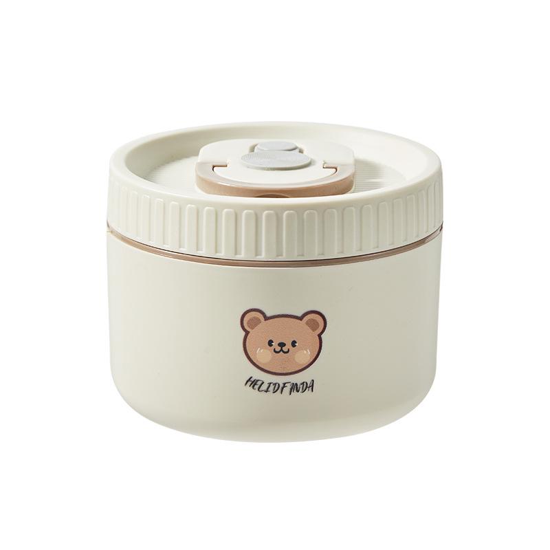 316 Stainless Steel Insulated Double-Layer Microwaveable Bento Lunch Box for Students and Office Workers