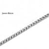 Женская Мужская Цепочка Заявление Серебряного Цвета 2мм/2.5мм/3мм/3.5мм/4мм Ожерелье из Нержавеющей Стали