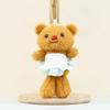 Cute Adorable Butter Bear Plush Toy Keychain Soft Bear Stuffed Animal Doll