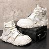 Модная обувь хай-топы, рабочая обувь, обувь на толстой подошве в корейском стиле, трендовая белая обувь, мужская повседневная обувь b39