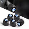For BMW M E46 E90 E60 5pcs Car Wheel Tire Valve Caps Tyre Rim Stem Covers Airdust Interior Sticker For BMW M F20 E91 E39 E87 E46 E90 E60 E93 F10 X5 X3