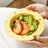 Cheese Shape Ceramic Bowl Food Grade Large Capacity Heat Resistant Multi-functional Rice Meal Salad Soup Porridge Snack Dessert Serving Bowl