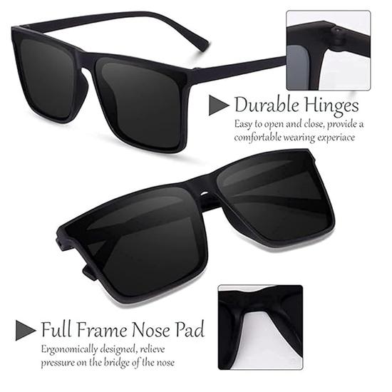 Солнцезащитные очки Sheomy Square для мужчин, унисекс, набор из 4 очков для женщин, квадратные солнцезащитные очки, женские черные солнцезащитные очки, комбинезон -739