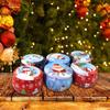 1PC Round Tinplate Candle Container Christmas Tin Box Candy Tin Candle Making Holder Storage Box