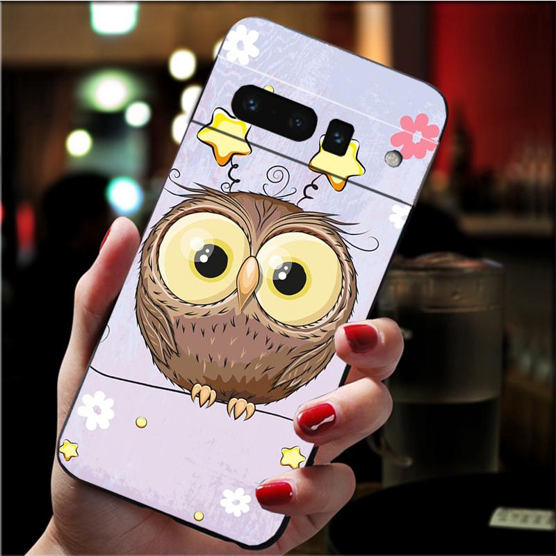 Чехол для телефона Google Pixel 7 Pro 7 6A 6 Pro 5A 4A 3A Pixel 4 XL Pixel 5 6 4 3 XL 3A XL 2 XL с милым животным и мультяшной совой, чехол Funda