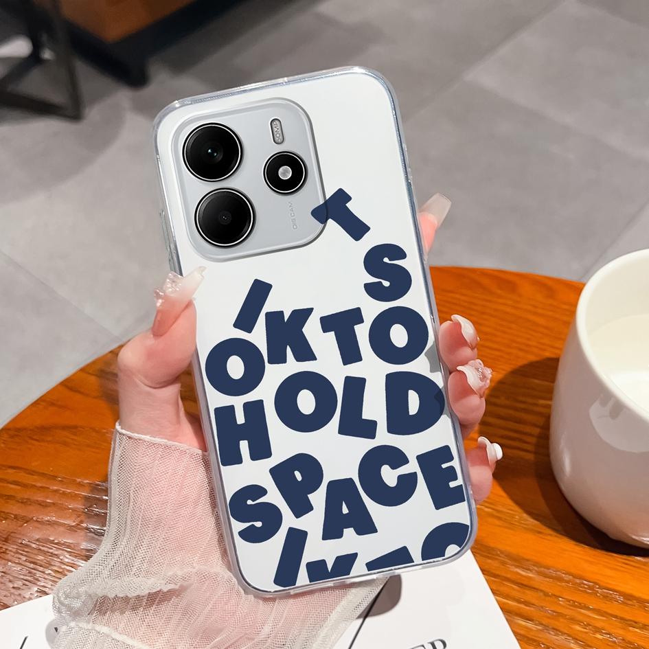 Забавные черные задние крышки для кота для Redmi Note 14 Pro Plus A3 K80 Pro A4 14R новый чехол для телефона эстетический дизайн жидкий силиконовый мягкий корпус для Redmi бампер