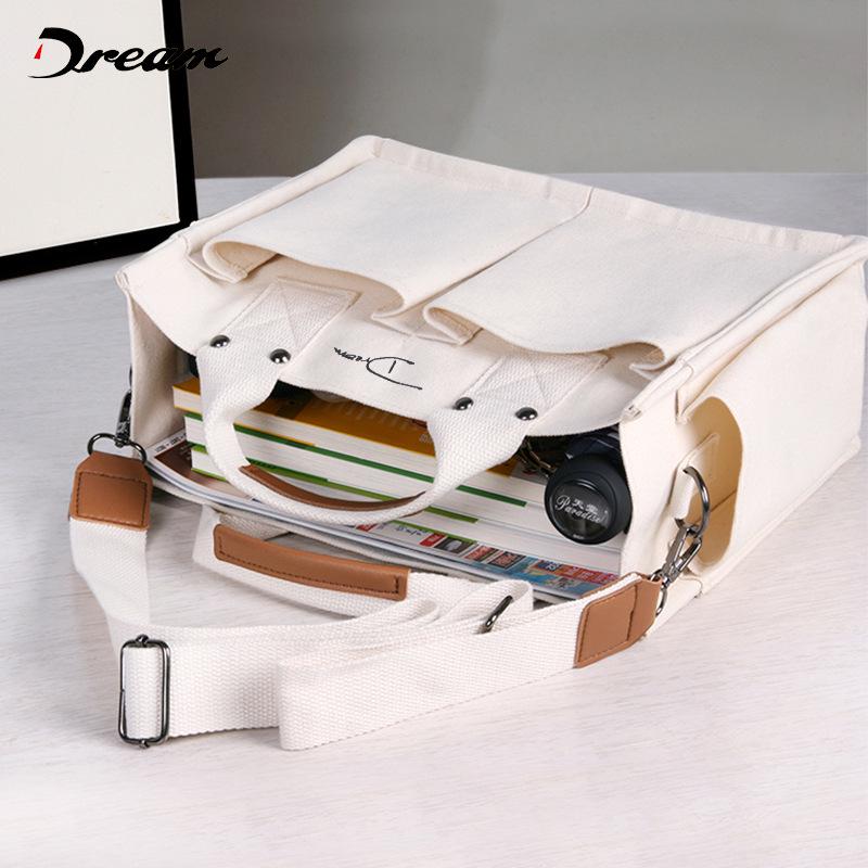 Женские горячие японские и корейские многокарманные сумки - холщовые сумки через плечо и мессенджеры большой вместимости