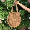 Straw Knitting Beach Bag for Women Handmade Bohemia Style Shoulder Handbags