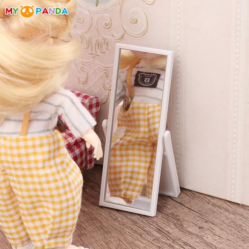1:12 Миниатюрное зеркало в полный рост для кукольного домика, модель мини-мебели, аксессуары для декора сцены кукольного домика, игрушка для ролевых игр для детей