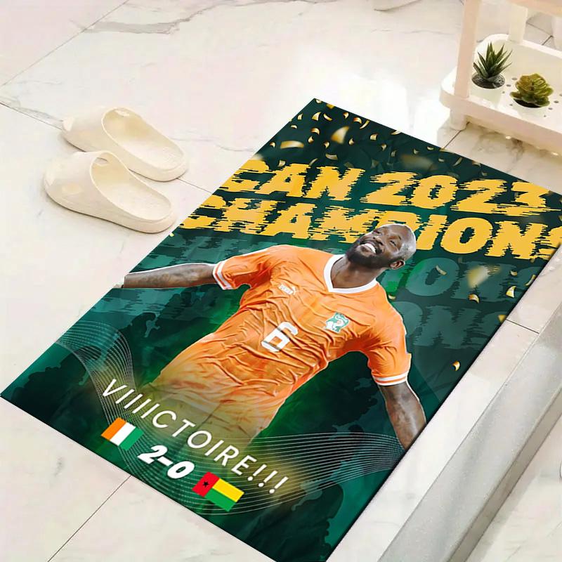 1pc Brazilian Football Star Endri Rug, Office Carpet Indoor Outdoor Entrance Doormat, Non-Slip Soft And Comfortable, Living Room. DT707082