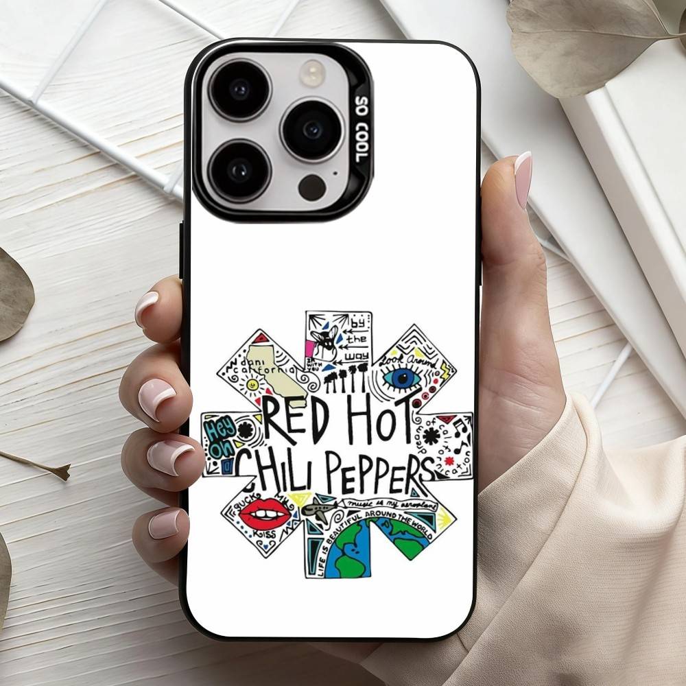 Незабываемый чехол для телефона с изображением группы Red Hot Chili P-Peppers для iPhone 17, 16, 15, 14, 13, 12, 11 Plus, Pro Max, Черный, Конфетный, Посеребренный