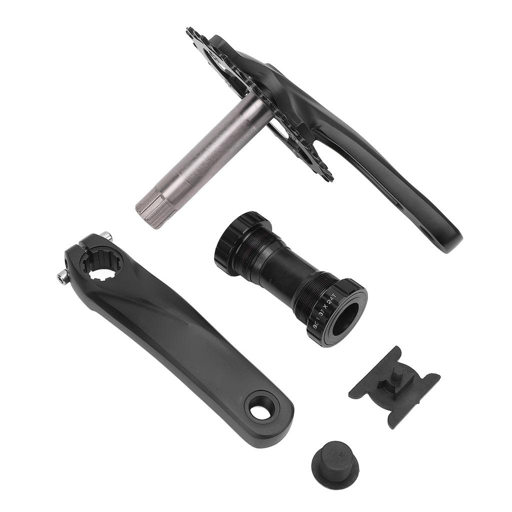 Kids Cycle Crankset with Bottom Bracket Hollow Integrated BCD104mm 34T Aluminum Alloy Cycle Chainring Crank Arm Set