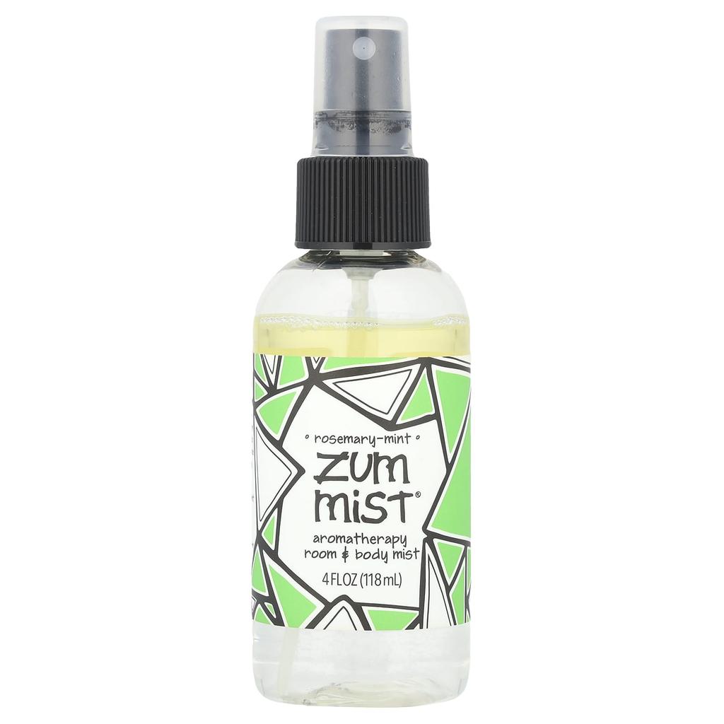 ZUM, Zum Mist®, ароматерапевтический спрей для комнаты и тела, розмарин и мята, 4 жидких унции (118 мл)