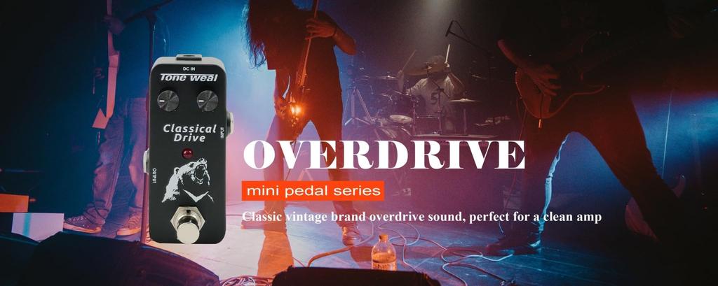 TONE WEAL MINI Серия педалей Classic Drive Mini Педаль Винтажный Настоящий Аналоговый Уровень Перегруза Компактный Дизайн Сделано в Тайване - Овердрайв, Байпас, Схемотехника, и
