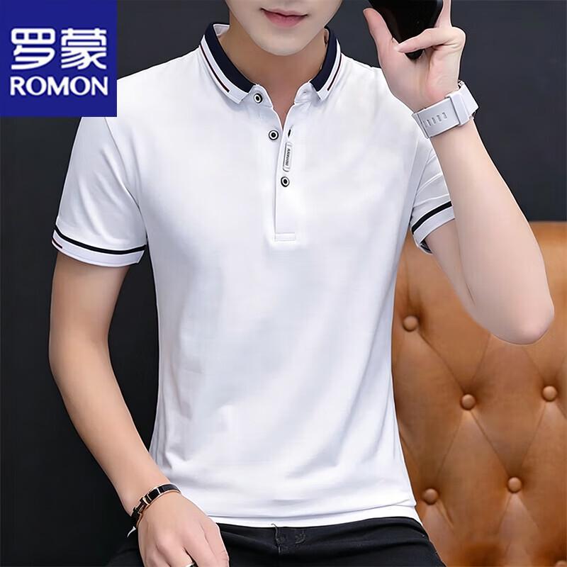 ROMON Мужская рубашка-поло business casual с коротким рукавом