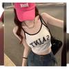 Women's Summer Spaghetti Strap Letter Print Vest - Hot Girl Style