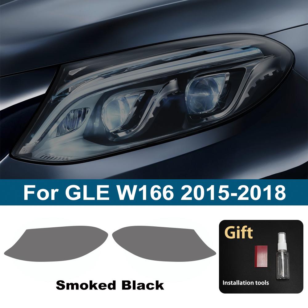 Для Mercedes Benz GLA/GLB/GLC/GLK/GLE/GLS Заранее вырезанная TPU пленка для фар PPF Дымчато-черная Высокоглянцевая Защитная виниловая пленка с защитой от царапин