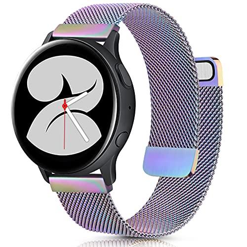 22 мм 20 мм Миланский ремешок для Samsung Watch 3/4/5/Active 2 Магнитный браслет из нержавеющей стали для Huawei Watch 3/GT 2/Amazfit GTR