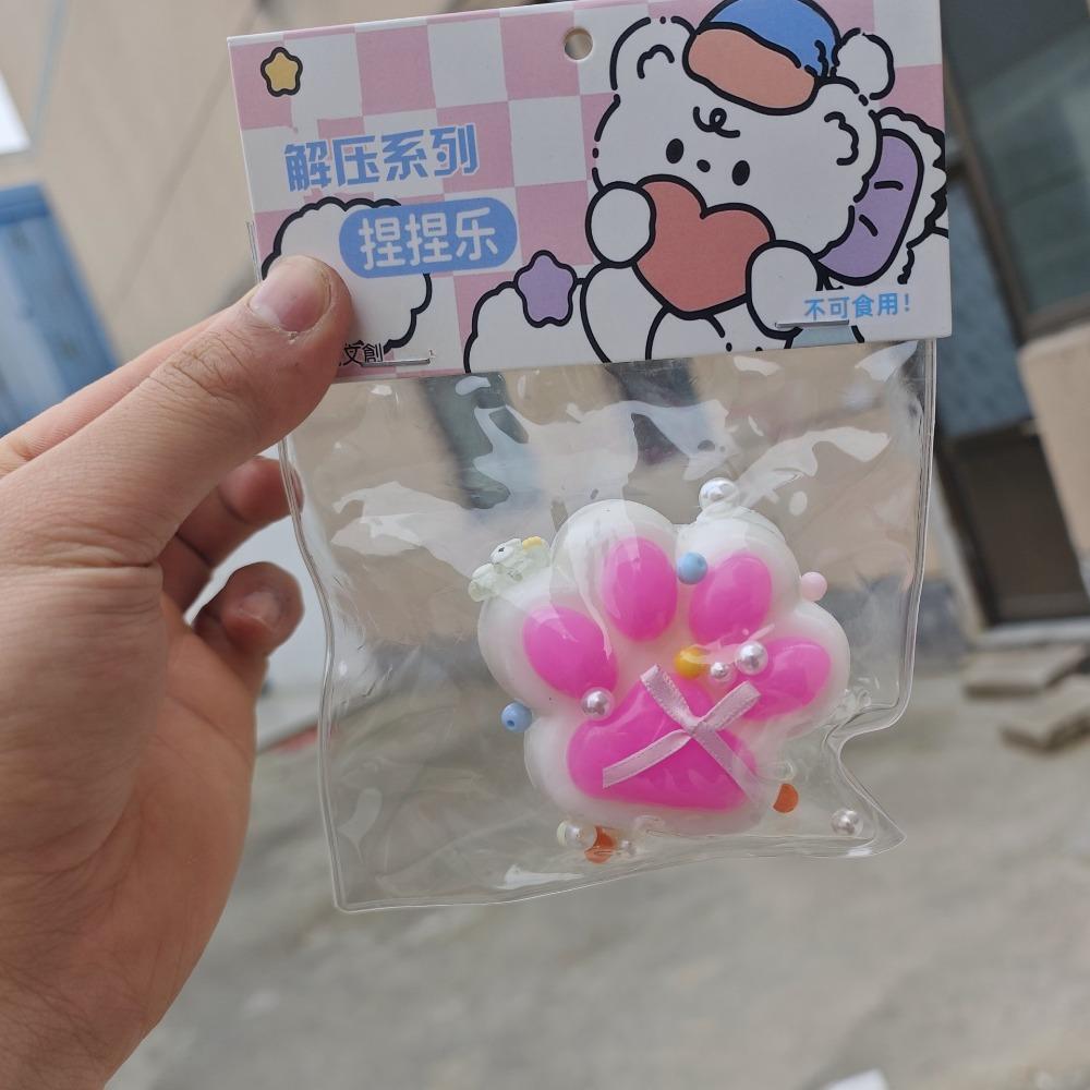 Pearl Squeeze Cat Paw Прозрачная кошачья лапка Щипковая игрушка Забавная кошачья лапка Медленный отскок Игрушка для детей