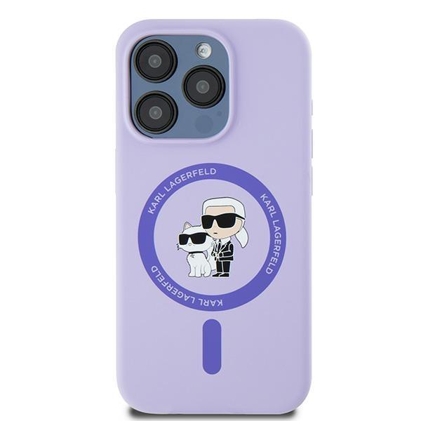 Karl Lagerfeld KLHMP15LSCMKCRHU iPhone 15 Pro 6.1" purple/purple hardcase Silicone Karl&Choupette Heads Ring MagSafe