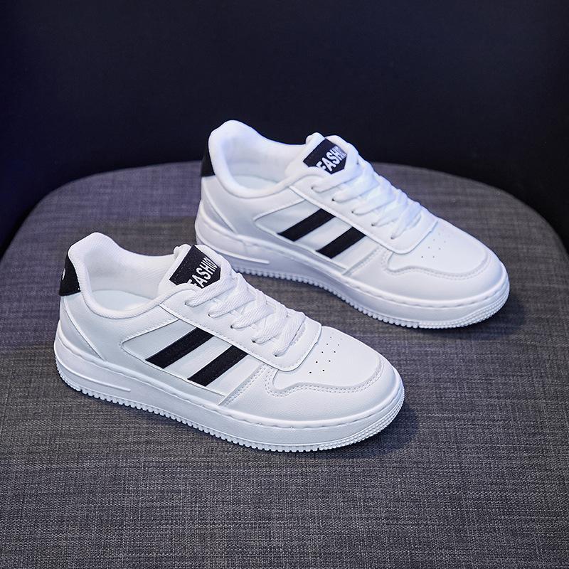 Женские кроссовки для бега из искусственной кожи, белые модные кроссовки 2024 года, женская спортивная обувь для активного отдыха, дышащая обувь для скейтборда