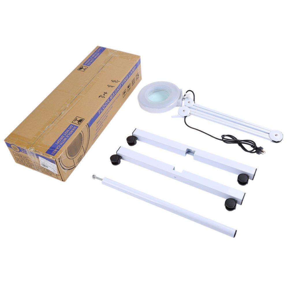 5x Diopter Magnifying Floor Stand Lamp Light Magnifier Tattoo Beauty