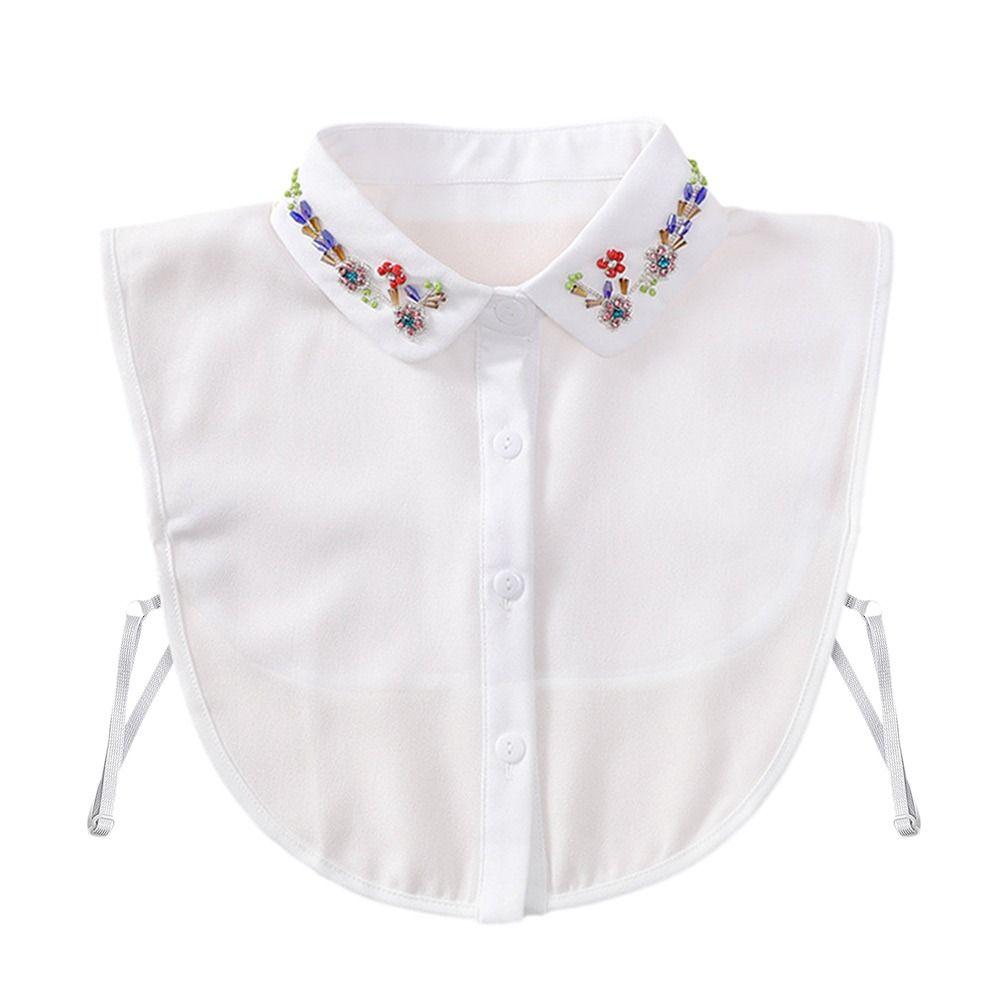 Новый фальшивый воротник с лацканами, винтажный съемный воротник рубашки для женщин, блузка, свитер, фальшивый воротник, лацкан, топ, галстуки