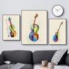 New Graffiti Art Musical Instrument Canvas Painting Wall Art Saxophone Guitar Violin Poster Living Room Home Decoration Mural No Frame