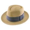 Соломенная шляпа Федора S/S с широкой полосатой лентой, плетеная шляпа от солнца для мужчин и женщин