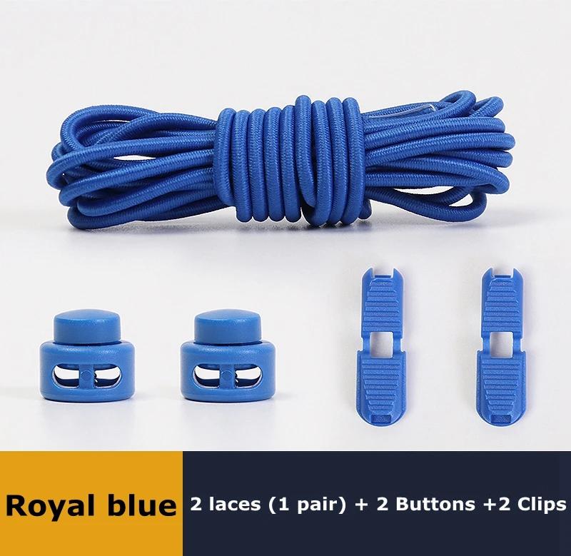 Шнурки без завязывания, подходящие для любой обуви, круглые эластичные шнурки с пружинным замком, быстро надеваются за 1 секунду, шнурки для хайкинга, спорта, ленивые шнурки