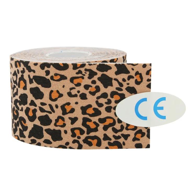 2 Rolls Printed Kinesiology Tape Fitness Athletic Sports Cotton Tapes Water Resistant Knee Shoulder Muscle Protector Pain Relief