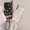 Чехол-браслет с цветком ромашки для Samsung Galaxy S25 FE S24 S26 Ultra Plus A56 A36 A26 A17 A16 A55 A54 A53 A23 A34 A35 A07 A06