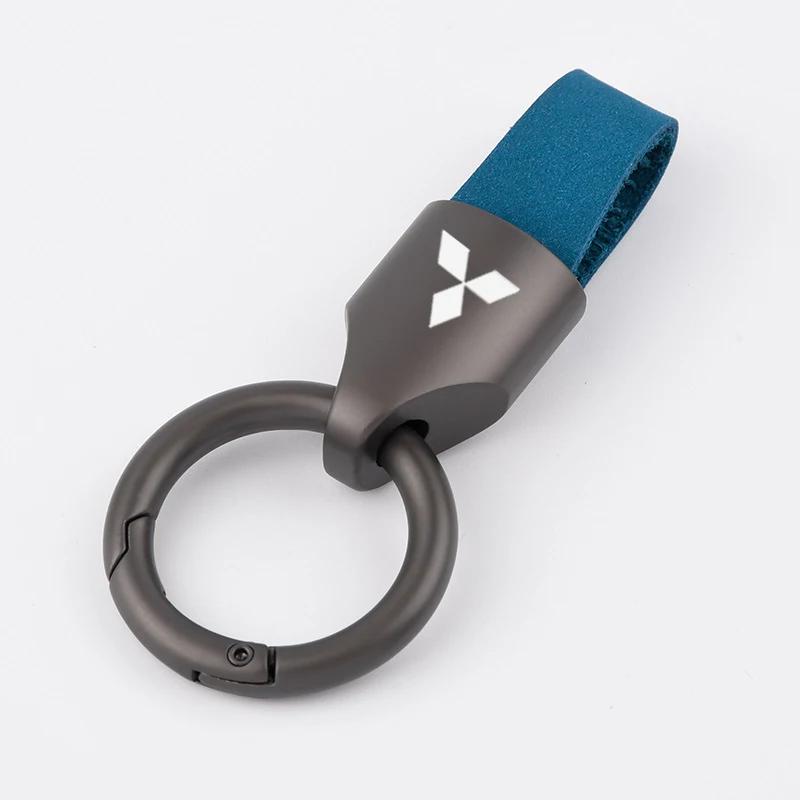 Cxbkdv1 Роскошный Мужской Женский Кожаный/Металлический Брелок Модный Брелок Держатель Кольца для Ключей Для Mitsubishi Outlander Lancer 9 10 Pajero L200 EX