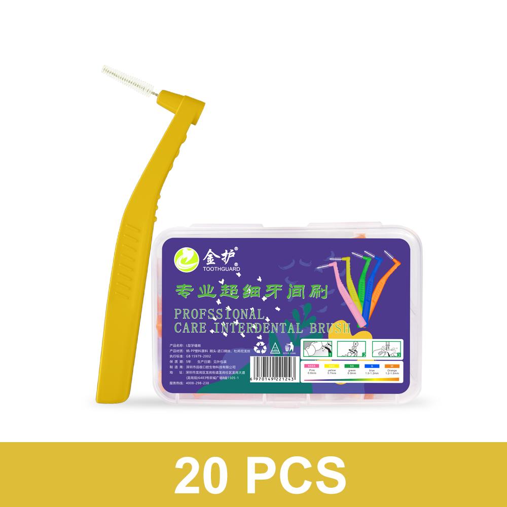 Угловая межзубная щетка для ортодонтических брекетов Микромягкая щетка для чистки зубных брекетов L-образные щетки с короткой ручкой